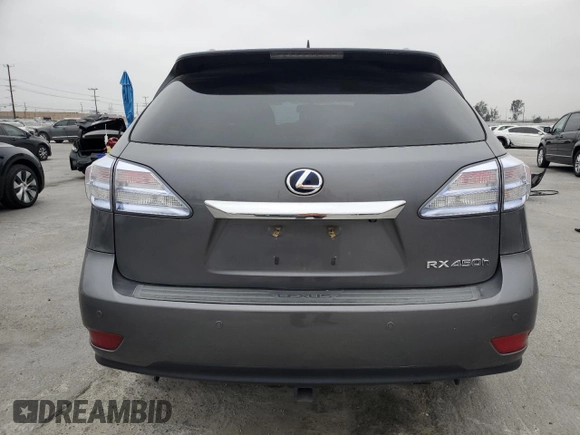 2012 Lexus RX 450h with VIN JTJBC1BA8C2433180, listed as a Copart auction lot 53273535 with 166,620 mi miles and Salvage Title. Bid and sale history available at DreamBid. Image 6.