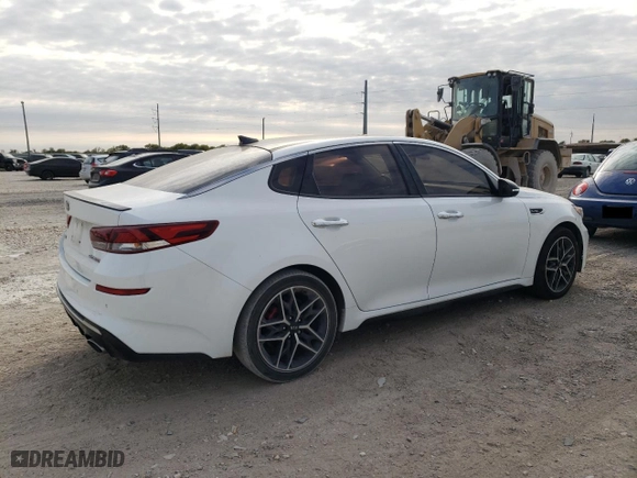 2019 Kia Optima SX with VIN 5XXGW4L27KG285797, listed as a Copart auction lot 76615164 with 25,551 mi miles and Salvage Title. Bid and sale history available at carsss.com. Image 3.