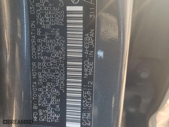 2007 Toyota Prius with VIN JTDKB20U473256927, listed as a Copart auction lot 76514083 with 180,675 mi miles and Salvage Title. Bid and sale history available at carsss.com. Image 15.