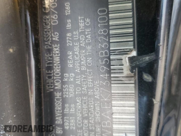 2005 BMW 6 Series 645Ci with VIN WBAEK73495B328100, listed as a Copart auction lot 76064664 with 122,069 mi miles and Salvage Title. Bid and sale history available at carsss.com. Image 14.