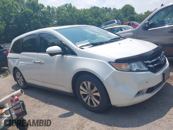 2014 Honda Odyssey EX-L z VIN 5FNRL5H66EB049572, wystawiony jako IAAI lot #42393201 z przebiegiem 145 793 mil mil oraz . Historia ofert i sprzedaży dostępna na DreamBid. Obrazek 1.