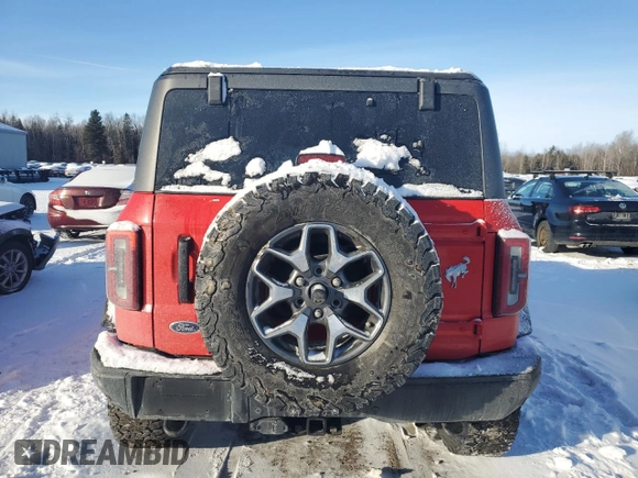 2021 Ford Bronco with VIN 1FMEE5DH3MLA64814, listed as a Copart auction lot 42487925 with 32,725 mi miles and Salvage title. Bid and sale history available at DreamBid. Image 6.