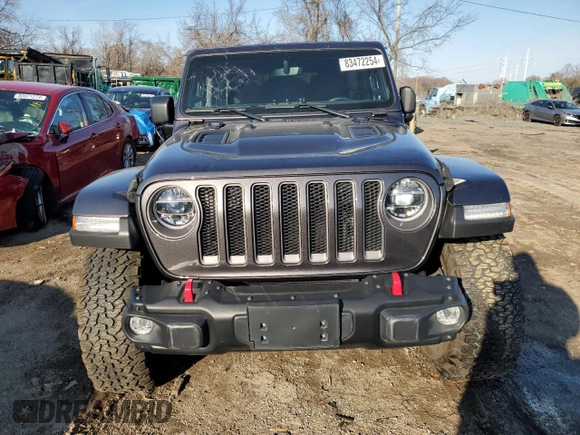 2021 Jeep Wrangler Unlimited Rubicon with VIN 1C4JJXFG8MW869995, listed as a Copart auction lot 83472254 with 48,302 mi miles and Salvage Title. Bid and sale history available at carsss.com. Image 5.