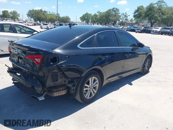 2016 Hyundai Sonata 2.4L with VIN 5NPE24AF7GH313389, listed as a IAAI auction lot 42049855 with 157,366 mi miles and . Bid and sale history available at carsss.com. Image 4.