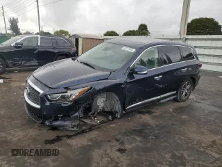 2019 Infiniti QX60 Luxe с VIN 5N1DL0MM7KC566126, выставлен на аукционе Copart как лот 56410415 с пробегом 46 788 миль миль и На запчасти • Non repairable. История ставок и продаж доступна на DreamBid. Изображение 1.