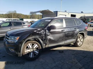 2019 Volkswagen Atlas SEL z VIN 1V2ER2CA4KC528765, wystawiony jako Copart lot #75100014 z przebiegiem Nie podano mil oraz Szkoda całkowita • Salvage title. Historia ofert i sprzedaży dostępna na DreamBid. Obrazek 1.