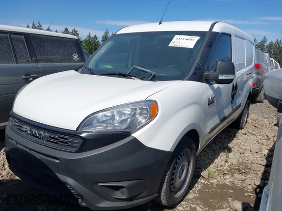 2021 Ram ProMaster City Cargo Tradesman with VIN ZFBHRFAB1M6T52540, listed as a IAAI auction lot 42116603 with 152,617 mi miles and . Bid and sale history available at DreamBid. Image 2.