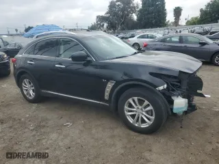 2014 Infiniti QX70 with VIN JN8CS1MW0EM412578, listed as a Copart auction lot 49091955 with 157,580 mi miles and Salvage Title. Bid and sale history available at carsss.com. Image 4.