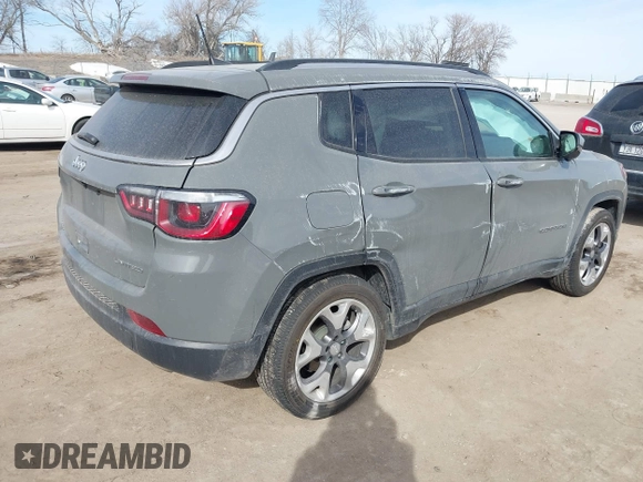 2020 Jeep Compass Limited with VIN 3C4NJCCBXLT142767, listed as a IAAI auction lot 41781550 with 94,282 mi miles. Bid and sale history available at carsss.com. Image 4.
