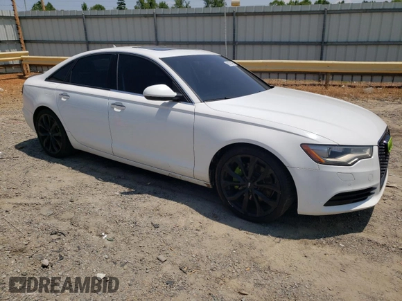 2015 Audi A6 Premium Plus with VIN WAUGFAFC2FN037063, listed as a Copart auction lot 58071405 with 150,007 mi miles and Salvage title. Bid and sale history available at DreamBid. Image 4.