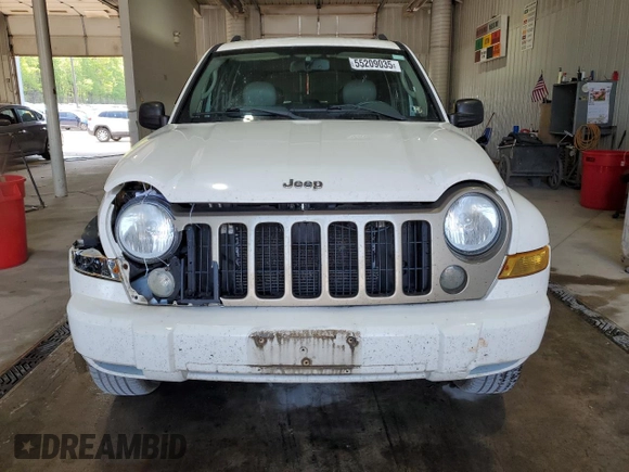 2006 Jeep Liberty Limited with VIN 1J4GL58K26W169185, listed as a Copart auction lot 55209035 with 123,186 mi miles and Salvage Title. Bid and sale history available at carsss.com. Image 5.