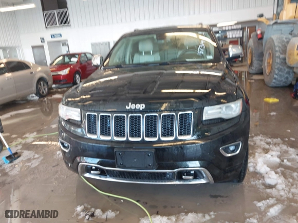 2014 Jeep Grand Cherokee Overland with VIN 1C4RJFCT7EC187319, listed as a IAAI auction lot 41256107 with 98,287 mi miles. Bid and sale history available at carsss.com. Image 12.