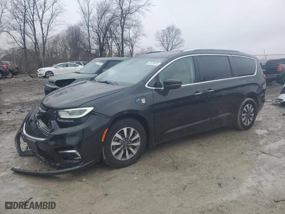 2021 Chrysler Pacifica Hybrid Touring L with VIN 2C4RC1L72MR585897, listed as a Copart auction lot 43123015 with 78,788 mi miles and Salvage Title. Bid and sale history available at carsss.com. Image 1.