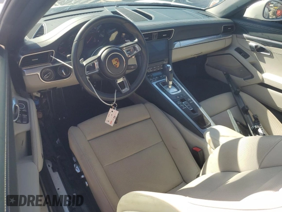 2019 Porsche 911 991 Carrera with VIN WP0CA2A93KS129442, listed as a Copart auction lot 76498174 with 12,337 mi miles and Non Repairable. Bid and sale history available at carsss.com. Image 8.