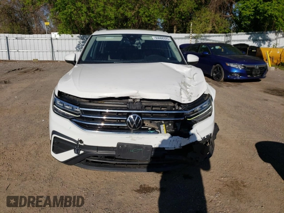 2022 Volkswagen Tiguan SE with VIN 3VV2B7AX9NM127634, listed as a Copart auction lot 55668325 with 47,734 mi miles and Salvage title. Bid and sale history available at DreamBid. Image 5.