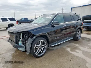 2017 Mercedes-Benz GLS 550 with VIN 4JGDF7DE9HA776627, listed as a Copart auction lot 56733755 with 89,242 mi miles and Salvage title. Bid and sale history available at DreamBid. Image 1.
