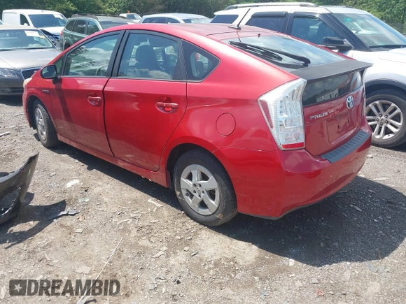 2011 Toyota Prius I with VIN JTDKN3DU2B1443658, listed as a IAAI auction lot 42141442 with 169,456 mi miles. Bid and sale history available at carsss.com. Image 3.