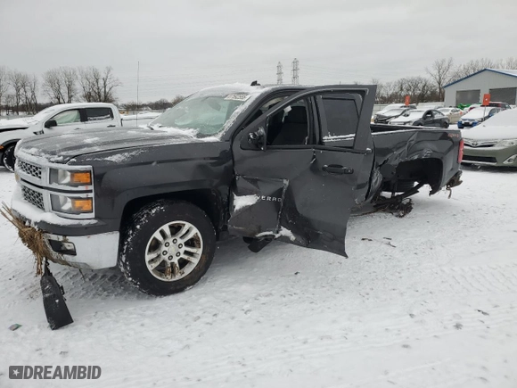 2014 Chevrolet Silverado 1500 LT with VIN 1GCVKREH5EZ286384, listed as a Copart auction lot 87592555 with 105,741 mi miles and Salvage Title. Bid and sale history available at carsss.com. Image 1.