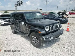 2024 Jeep Wrangler Sahara with VIN 1C4PJXEG0RW335831, listed as a Copart auction lot 61973055 with 15,785 mi miles and Salvage title. Bid and sale history available at DreamBid. Image 14.