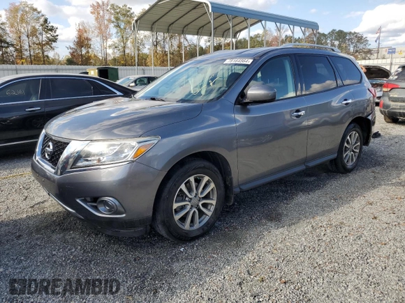 2016 Nissan Pathfinder S with VIN 5N1AR2MM8GC615600, listed as a Copart auction lot 78164564 with 48,477 mi miles and Salvage Title. Bid and sale history available at carsss.com. Image 1.