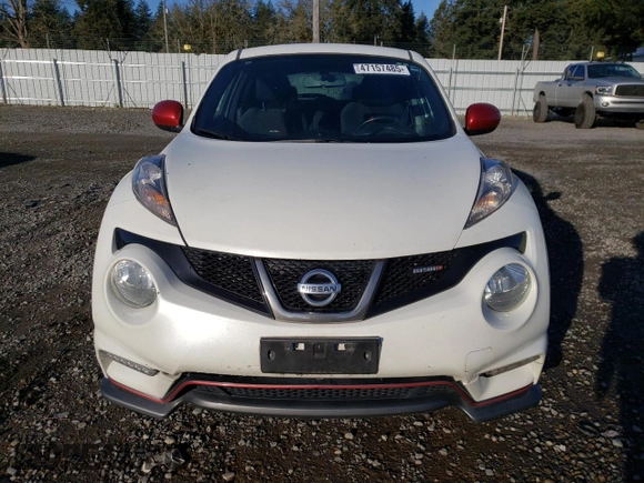 2014 Nissan Juke S with VIN JN8AF5MVXET365088, listed as a Copart auction lot 47157485 with Not Provided miles and Salvage Title. Bid and sale history available at carsss.com. Image 5.