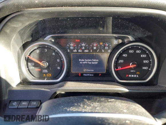 2021 Chevrolet Silverado 1500 LTZ with VIN 1GCUYGET5MZ298763, listed as a Copart auction lot 48281755 with 96,093 mi miles and Salvage Title. Bid and sale history available at DreamBid. Image 9.