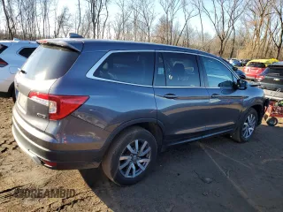 2021 Honda Pilot EX-L with VIN 5FNYF6H53MB073844, listed as a Copart auction lot 43656925 with 46,710 mi miles and Salvage Title. Bid and sale history available at DreamBid. Image 3.