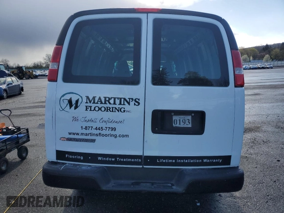 2017 Chevrolet Express Cargo with VIN 1GCWGBFF8H1109759, listed as a Copart auction lot 52884505 with 100,016 mi miles and Salvage title. Bid and sale history available at DreamBid. Image 6.