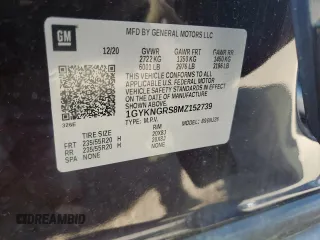 2021 Cadillac XT5 AWD Sport with VIN 1GYKNGRS8MZ152739, listed as a Copart auction lot 60675705 with 51,669 mi miles and Salvage title. Bid and sale history available at DreamBid. Image 13.