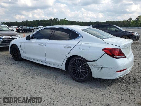 2019 Genesis G70 Advanced z VIN KMTG34LAXKU044313, wystawiony jako Copart lot #55917745 z przebiegiem 145 134 mil mil oraz Szkoda całkowita • Salvage title. Historia ofert i sprzedaży dostępna na DreamBid. Obrazek 2.