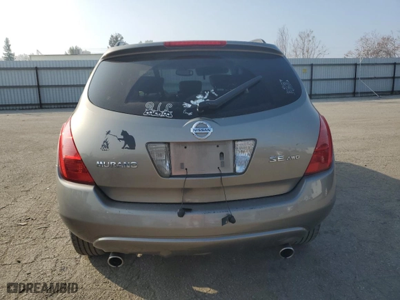 2004 Nissan Murano SL with VIN JN8AZ08W44W324627, listed as a Copart auction lot 83702564 with 138,777 mi miles and Salvage Title. Bid and sale history available at carsss.com. Image 6.