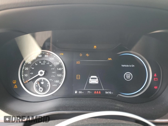 2024 Genesis G70 2.5T with VIN KMTG34SC7RU139599, listed as a Copart auction lot 62535435 with 9,416 mi miles and Salvage title. Bid and sale history available at DreamBid. Image 9.