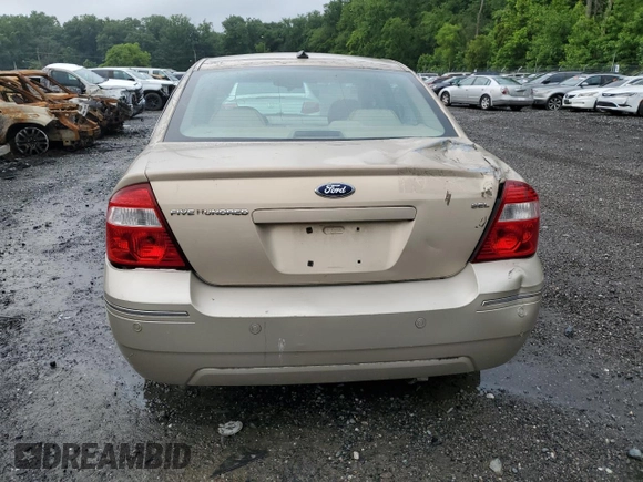 2007 Ford Five Hundred SEL with VIN 1FAHP24137G163701, listed as a Copart auction lot 60826555 with 169,948 mi miles and Salvage title. Bid and sale history available at DreamBid. Image 6.