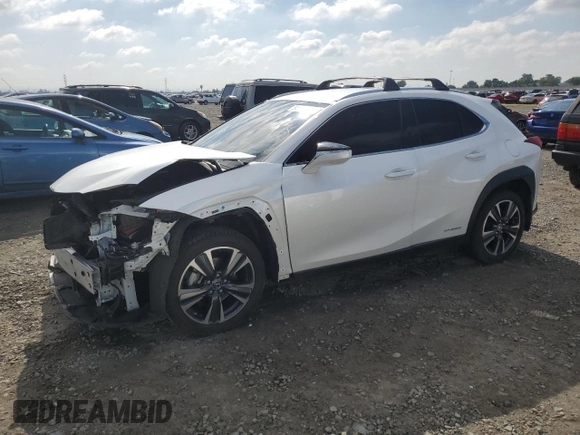 2021 Lexus UX with VIN JTHX9JBH6M2052870, listed as a Copart auction lot 54749535 with 62,800 mi miles and Salvage Title. Bid and sale history available at carsss.com. Image 1.