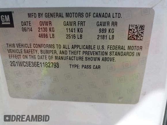 2014 Chevrolet Impala LTZ with VIN 2G1WC5E36E1182793, listed as a IAAI auction lot 41817899 with 171,776 mi miles and . Bid and sale history available at DreamBid. Image 9.
