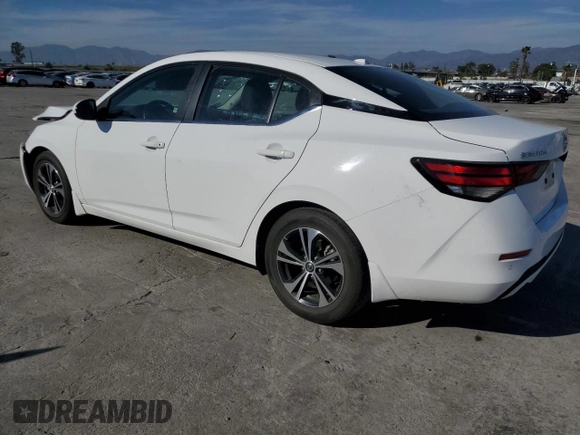 2021 Nissan Sentra SV with VIN 3N1AB8CV2MY328121, listed as a Copart auction lot 50054875 with 45,212 mi miles and Salvage Title. Bid and sale history available at carsss.com. Image 2.