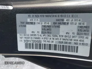 2016 Mazda 3 i Sport with VIN 3MZBM1K73GM245859, listed as a IAAI auction lot 41378710 with 65,414 mi miles and . Bid and sale history available at DreamBid. Image 9.