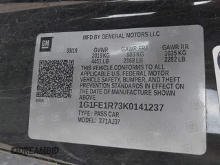 2019 Chevrolet Camaro 1SS z VIN 1G1FE1R73K0141237, wystawiony jako IAAI lot #41550025 z przebiegiem 35 477 mil mil oraz . Historia ofert i sprzedaży dostępna na DreamBid. Obrazek 9.