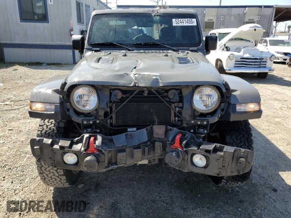 2019 Jeep Wrangler Unlimited Rubicon with VIN 1C4HJXFN1KW502477, listed as a Copart auction lot 52441455 with 53,110 mi miles and Salvage title. Bid and sale history available at DreamBid. Image 5.