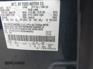 2013 Ford Edge Limited with VIN 2FMDK3KCXDBA68052, listed as a IAAI auction lot 42658289 with 257,860 mi miles and . Bid and sale history available at DreamBid. Image 9.