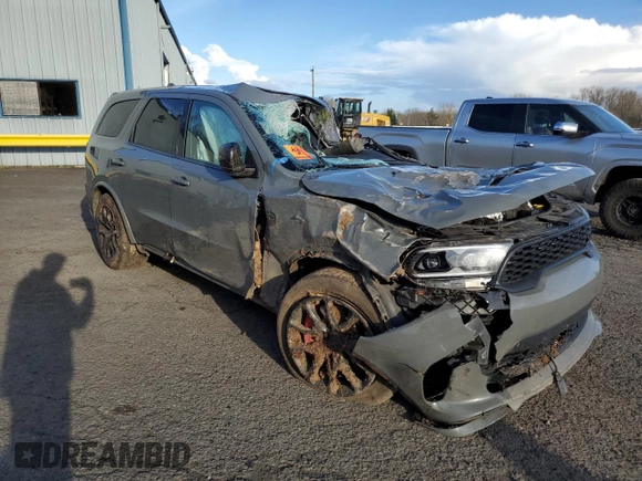 2021 Dodge Durango SRT Hellcat with VIN 1C4SDJH99MC788609, listed as a Copart auction lot 47937025 with Not provided miles and Salvage title. Bid and sale history available at DreamBid. Image 4.