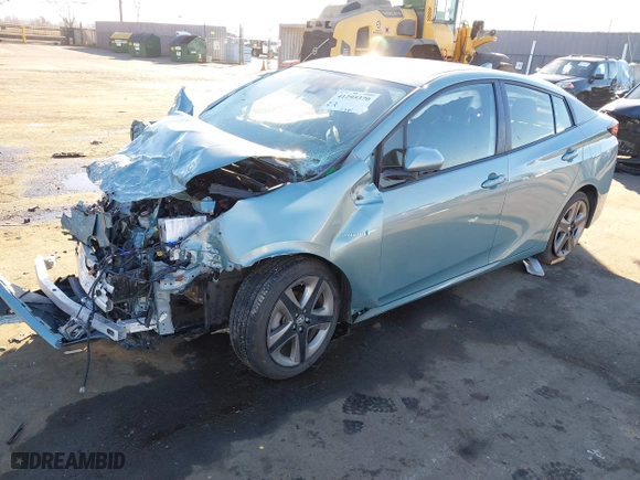 2019 Toyota Prius L Eco with VIN JTDKARFU5K3098982, listed as a IAAI auction lot 41295370 with 1 mi miles. Bid and sale history available at carsss.com. Image 18.