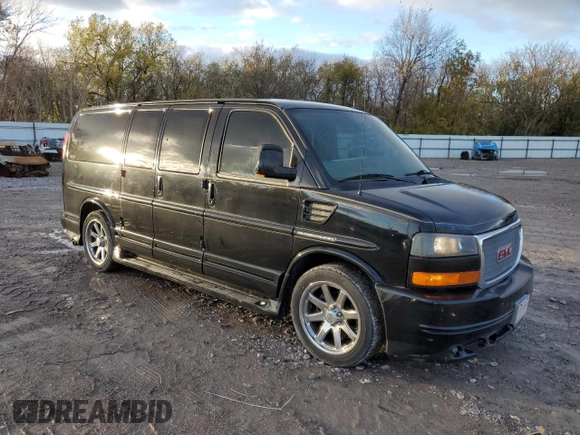 2012 GMC Savana Cargo Van YF7 Upfitter with VIN 1GDS8DC49C1150688, listed as a Copart auction lot 81344964 with 96,024 mi miles and Salvage Title. Bid and sale history available at carsss.com. Image 4.