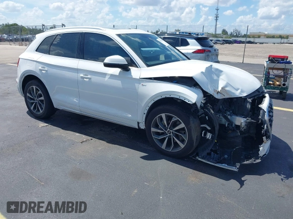 2022 Audi Q5 S line Premium with VIN WA1GAAFY2N2087968, listed as a IAAI auction lot 42531144 with 41,542 mi miles and . Bid and sale history available at DreamBid. Image 1.