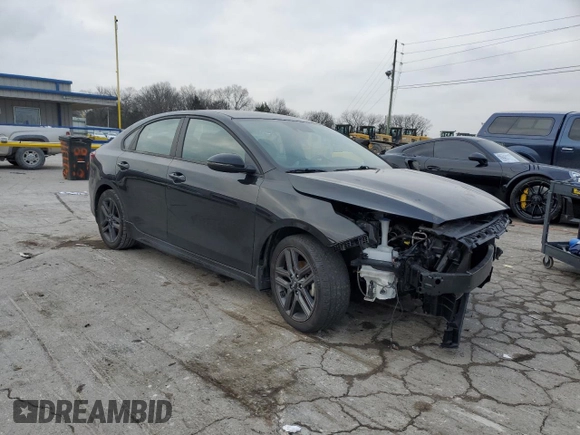 2021 Kia Forte GT-Line with VIN 3KPF34AD6ME297508, listed as a Copart auction lot 85297774 with 93,191 mi miles and Salvage Title. Bid and sale history available at carsss.com. Image 4.