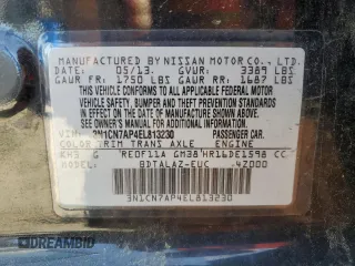 2014 Nissan Versa SV with VIN 3N1CN7AP4EL813230, listed as a Copart auction lot 52454195 with 136,018 mi miles and Clean Title. Bid and sale history available at DreamBid. Image 13.