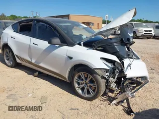 2021 Tesla Model Y Long Range z VIN 5YJYGDEE0MF204377, wystawiony jako IAAI lot #42139838 z przebiegiem Nie podano mil oraz . Historia ofert i sprzedaży dostępna na DreamBid. Obrazek 1.