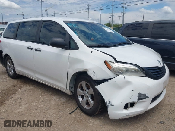 2013 Toyota Sienna L z VIN 5TDZK3DC2DS292129, wystawiony jako IAAI lot #42435143 z przebiegiem 170 767 mil mil oraz . Historia ofert i sprzedaży dostępna na DreamBid. Obrazek 1.