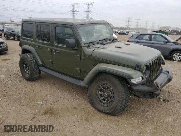 2021 Jeep Wrangler Unlimited Sahara Altitude с VIN 1C4HJXEN3MW668178, выставлен на аукционе Copart как лот 53570985 с пробегом Не указан миль и Списание • Salvage title. История ставок и продаж доступна на DreamBid. Изображение 4.