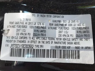2011 Mazda CX-9 Grand Touring with VIN JM3TB2DV1B0300682, listed as a IAAI auction lot 42702969 with 195,068 mi miles and . Bid and sale history available at DreamBid. Image 9.